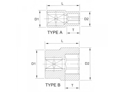 Головка торцевая 12гр. 1/4" 4,5 мм